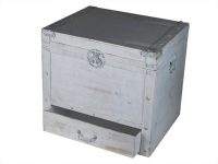 STORAGE SQ KISTDRAWER WOOD WASH 50X41X45