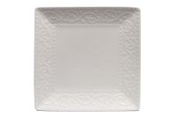 Plate Biscuit Lace White 20X20