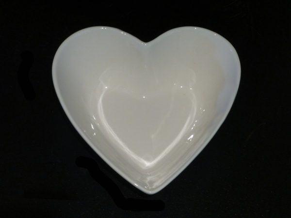 BOWL HEART SHAPE WHITE