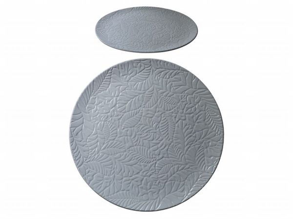 PLATTER RND LEAD EMBOSSED 33.5X33.5X1