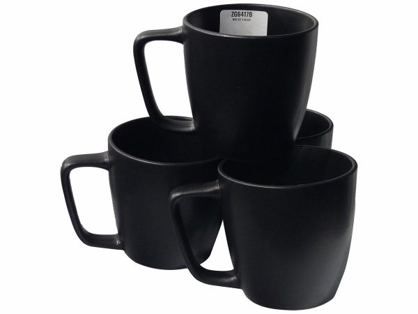MUG SET 4 BLACK