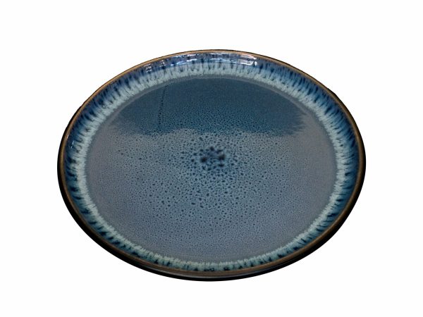 PLATE SIDE BLUE 21X21X2
