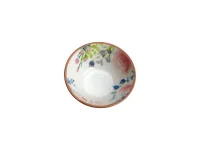 BOWL CERAMIC 4.75'' FLORAL PINK