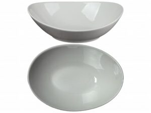 BOWL OVAL BOAT WH 30.5X22X11