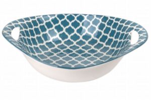 Bowl Oval Flared Torquoise _AND_ Wh